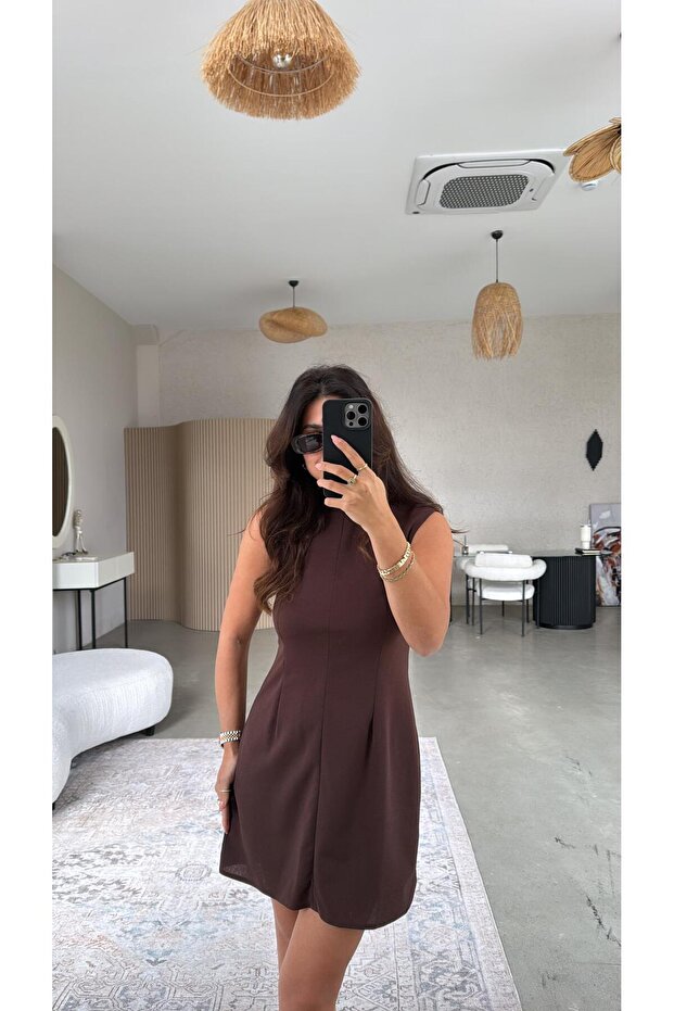 Rochie Joker maro basic crep - 4