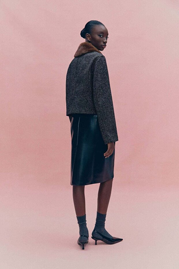 Collared bouclé jacket - 4