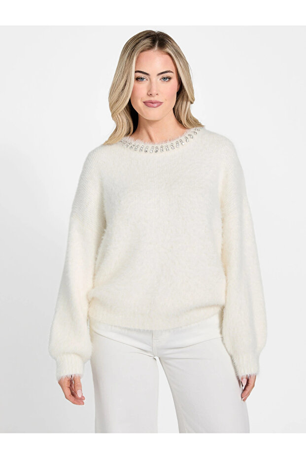 Arisa Kadın Beyaz Triko W5BR58Z3BH0-G1O6 - 5