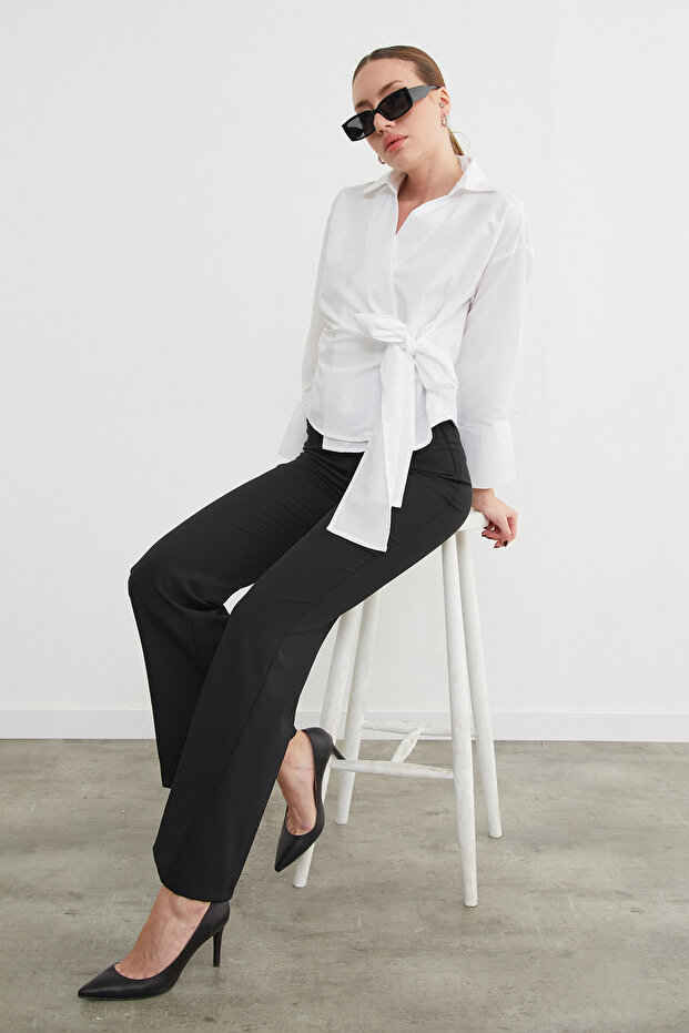 Basic Kruvaze Bağlamalı Gömlek - 2