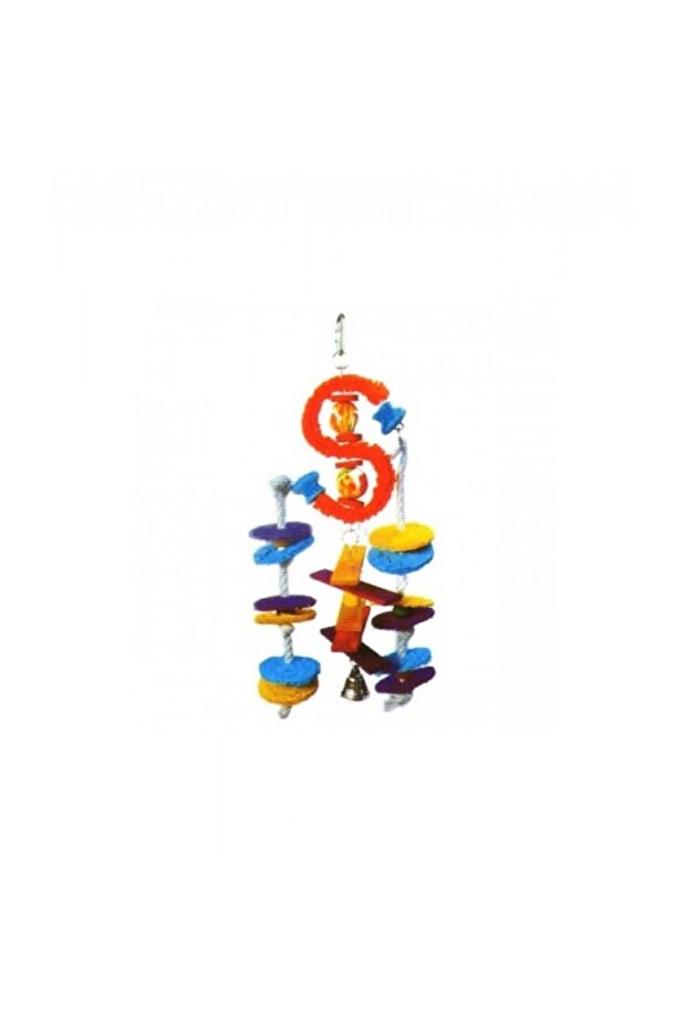 Hanging Toy For Large Birds With Bells (39X18cm)