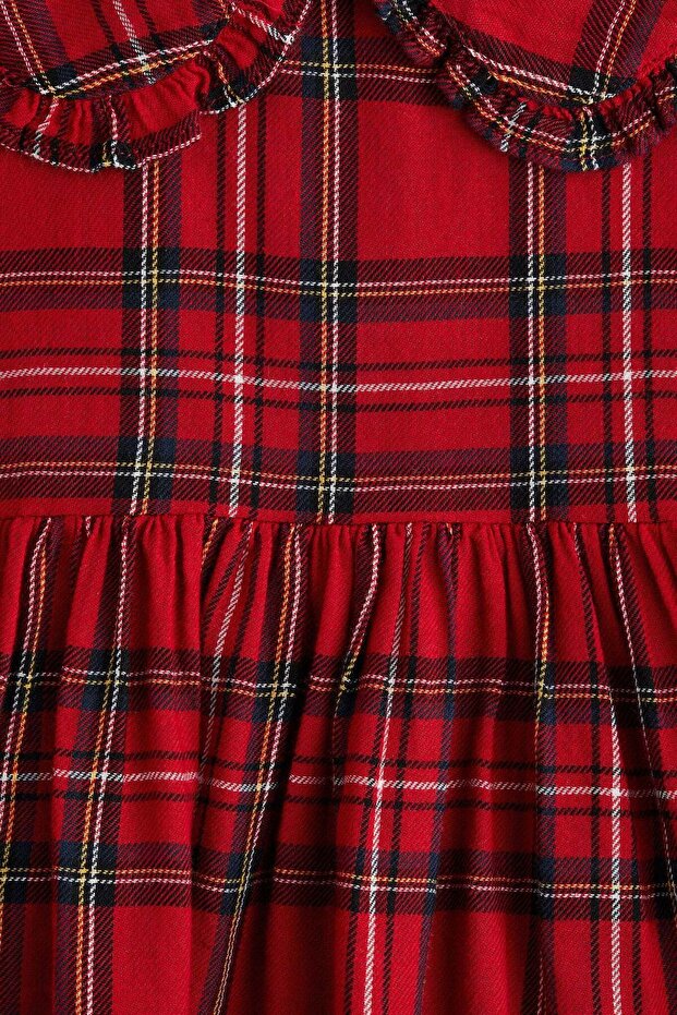 فستان من الفلانيل ذو الياقة - 2