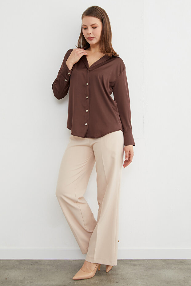 Basic Saten Gömlek - 3