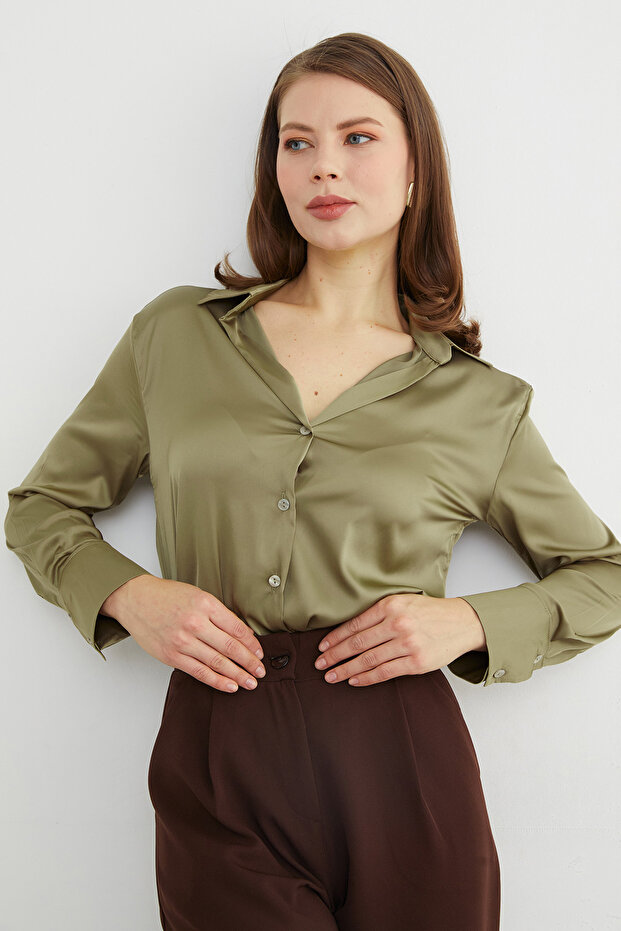 Basic Saten Gömlek - 8