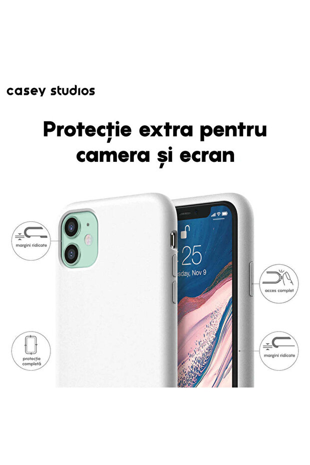 iPhone 11 Silicone Case, with Microfiber, Slim, Protective, Raised Edges, White - 6