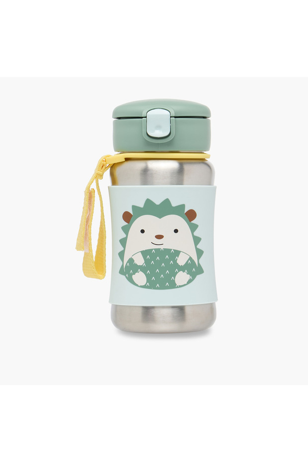 Zoo Hedgehog Stainless Steel Bottle with Straw - 350 ml