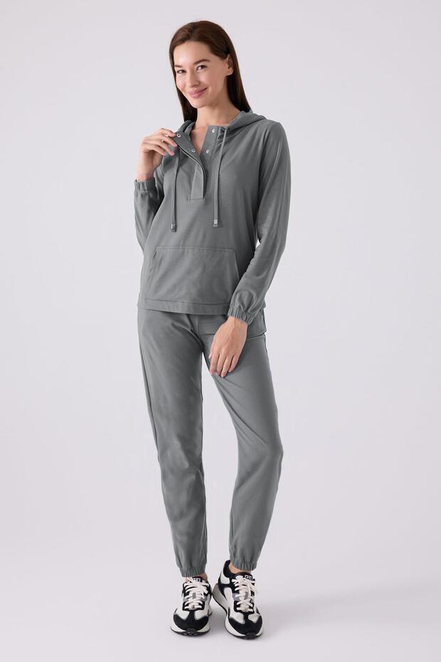 Women's Hooded Long Sleeve Winter Super Soft Fabric Tight Leggings Top and Bottom Set