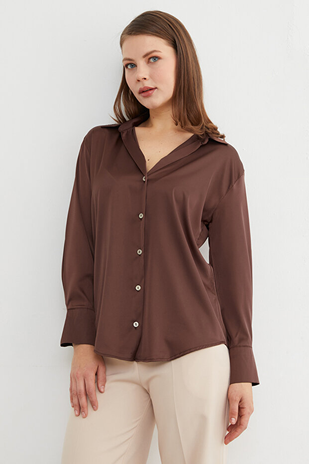 Basic Saten Gömlek - 2