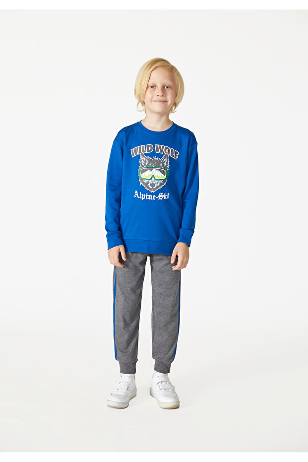 طقم بيجامة للأولاد من نوع إنترلوك للشتاء - 1