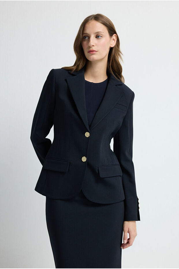 Dikiş Detaylı Ceket - 4