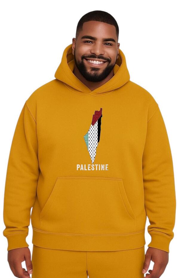 Palestine Printed Large Size Unisex Sweatshirt