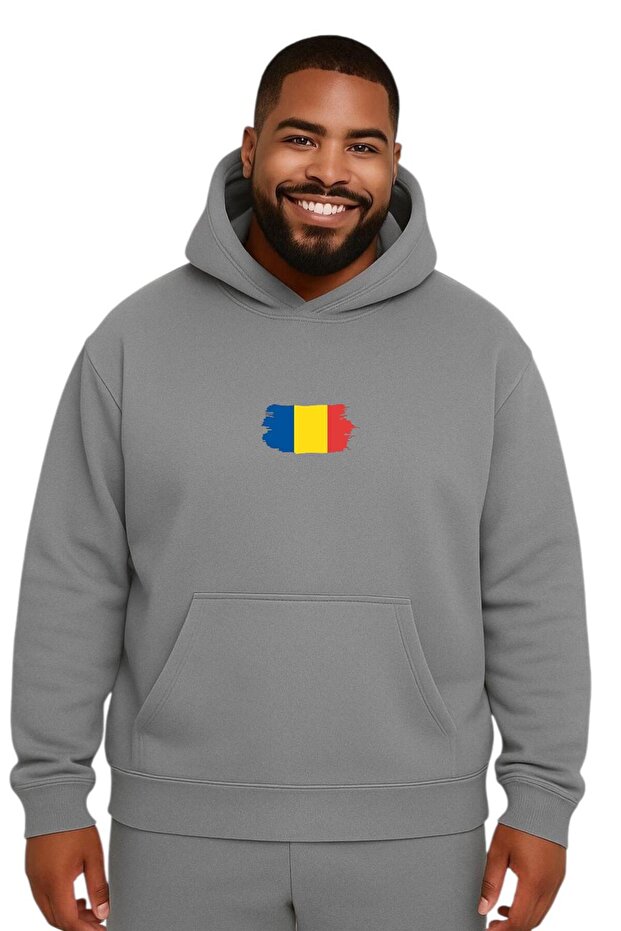 سويت شيرت مطبوع عليه رومانيا مقاس كبير للجنسين