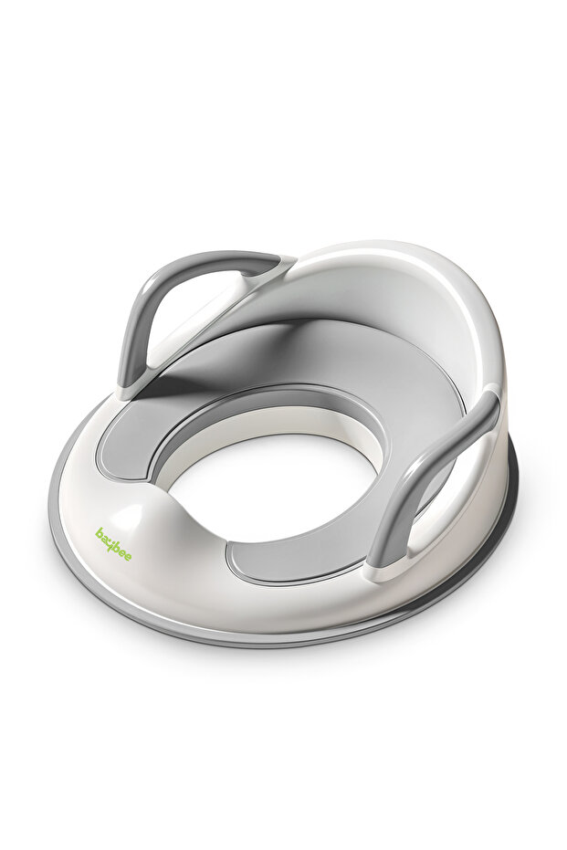 - Comfy Baby Potty Seat| Soft Cushion Toilet Trainer with Handles & Splash Guard- Grey