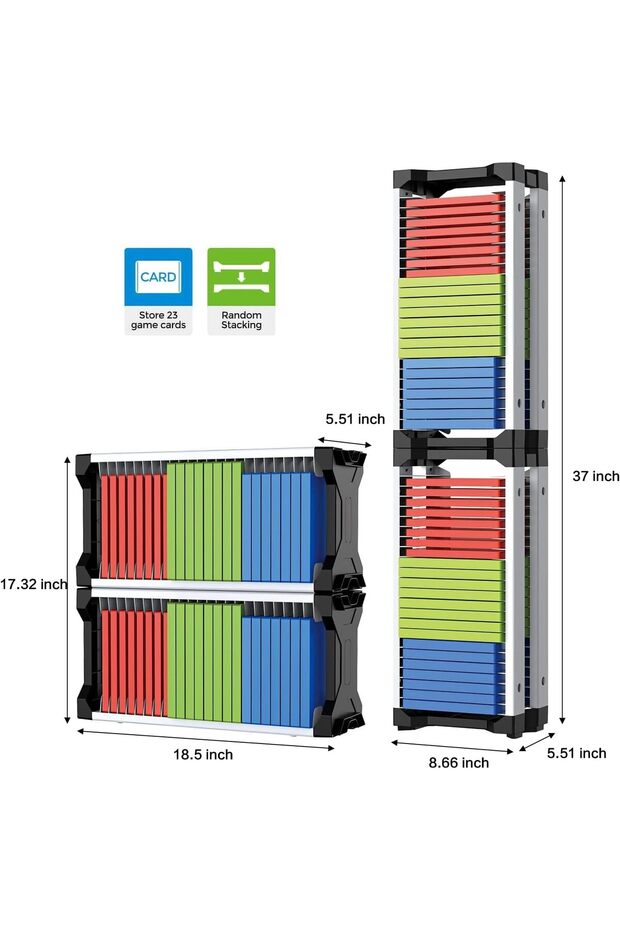 HEATFUN Game Storage Tower (Holds up to 46, Hooks for Headset/Controller) - 6