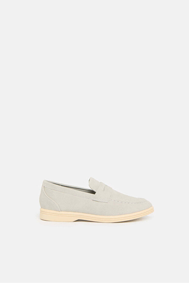 Boys Grey Penny Loafer