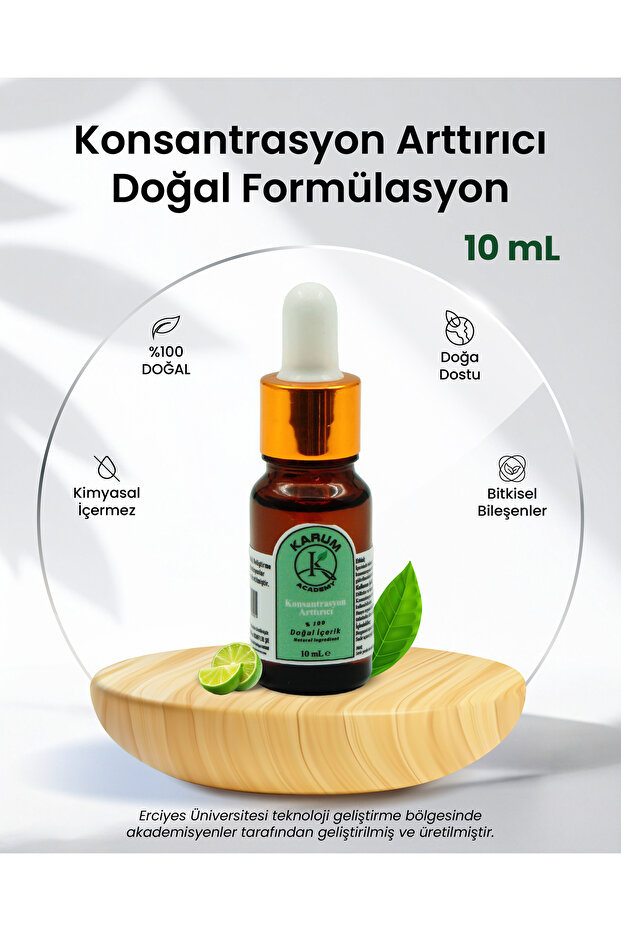 أكاديمي كونسنترايتور - مُحسِّن التركيز بالروائح العطرية، مبخرة وناشر عطر طبيعي 100% مع قطارة زجاجية، 10 مل