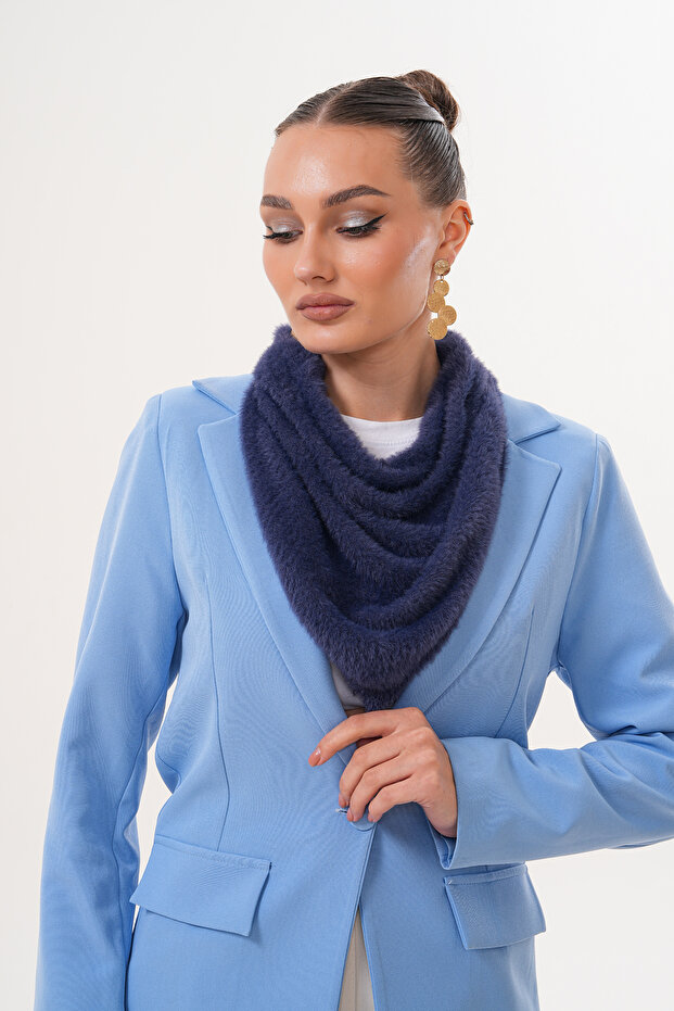 Eșarfă triunghiulară de pluș - 7