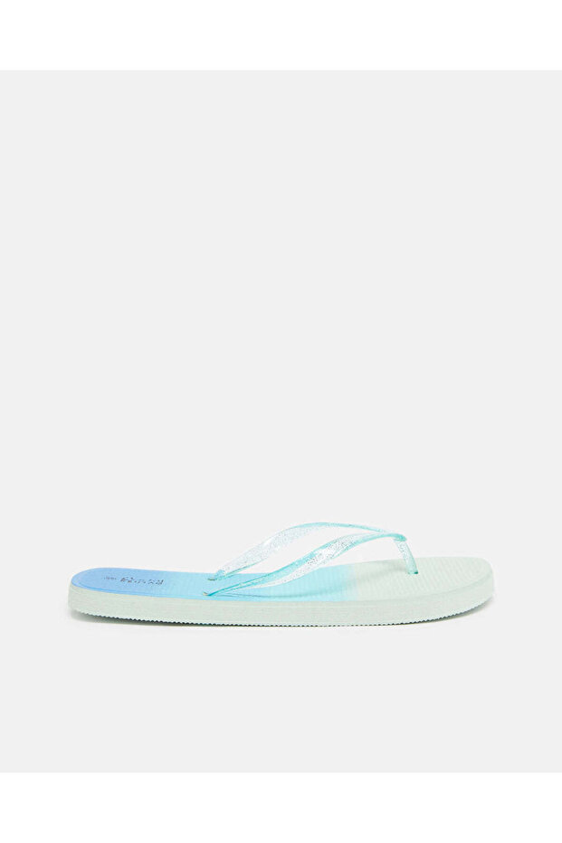 Women Blue Embellished Flip Flop