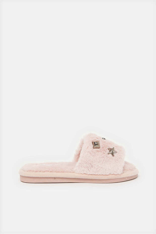 Women Pink Trim Detail Slipper