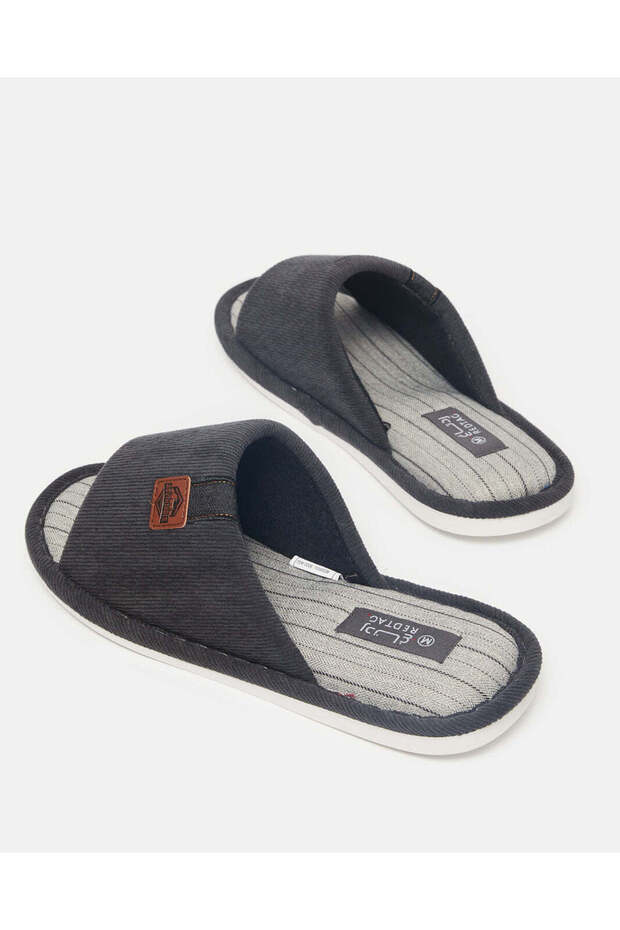 نعال رجالية بلون أزرق داكن - 4