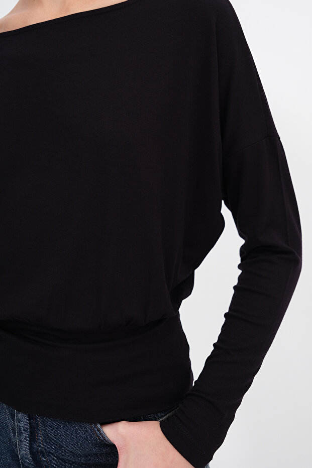 Kayık Yaka Basic Bluz B12409 - 3