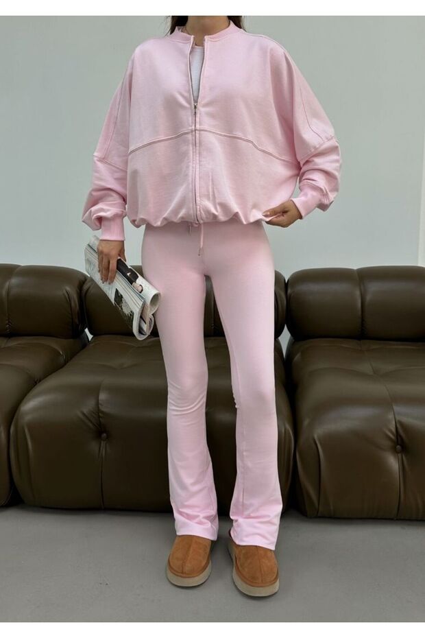 Bel Bağcıklı İspanyol Paça Pantolon - 2