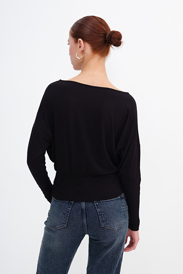 Kayık Yaka Basic Bluz B12409 - 6