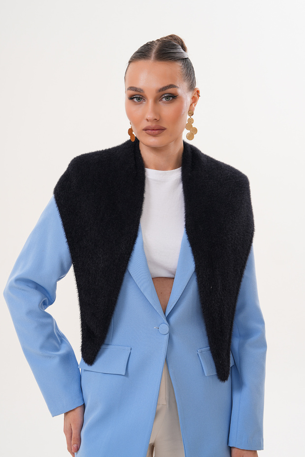 Eșarfă triunghiulară de pluș - 7