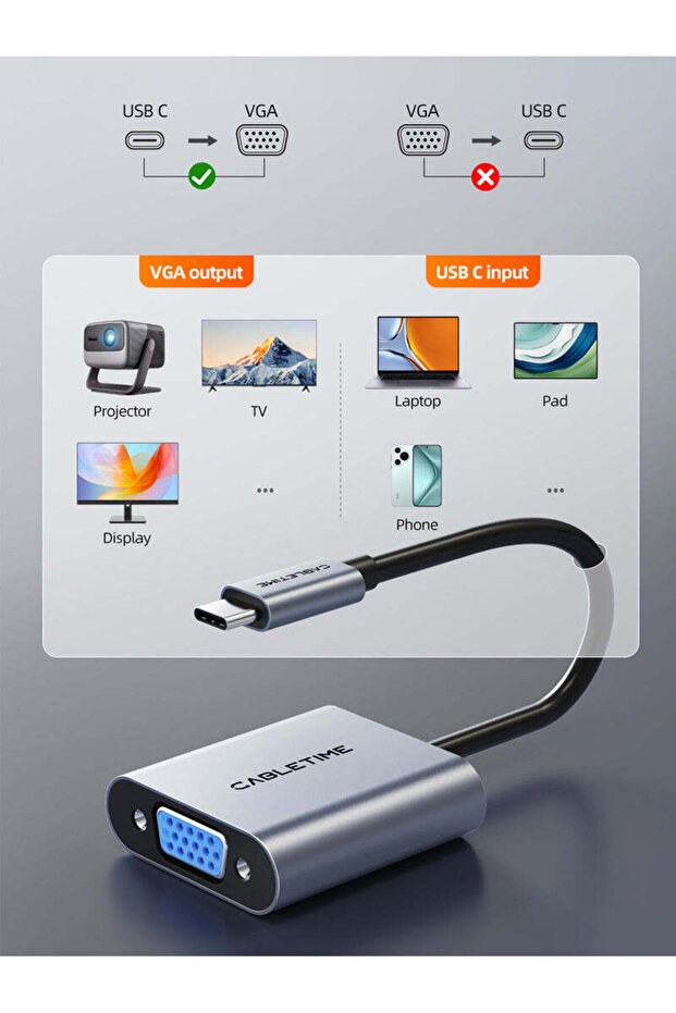 محول USB Type-C إلى VGA - 6