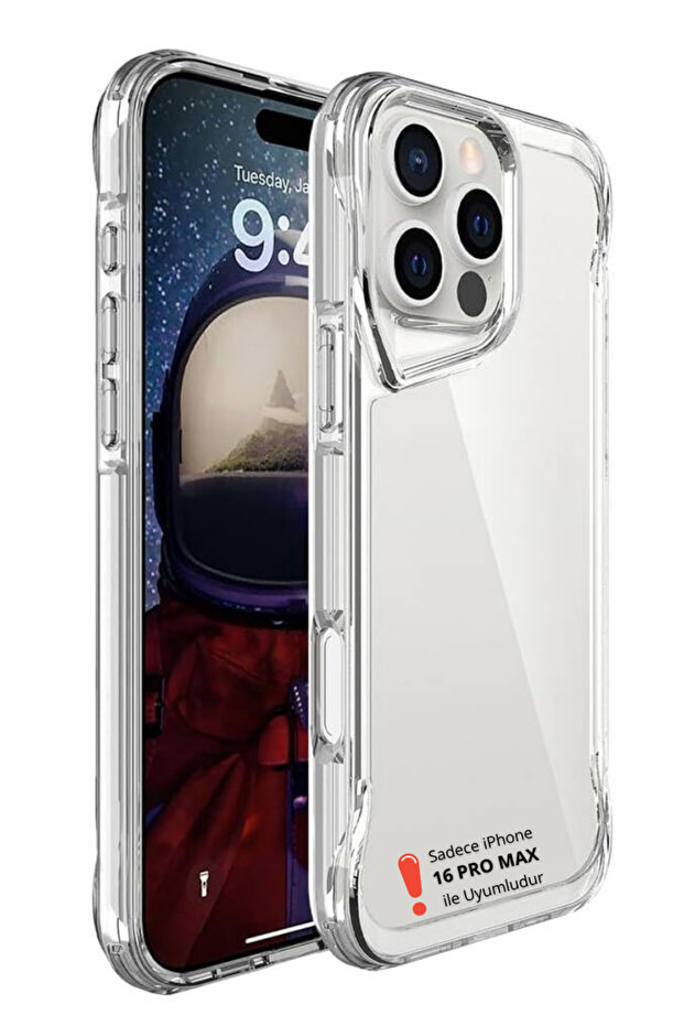 iPhone 16 Pro Max Compatible Airbag Corner Protection Hard Back Soft Edges Thick Silicone Case