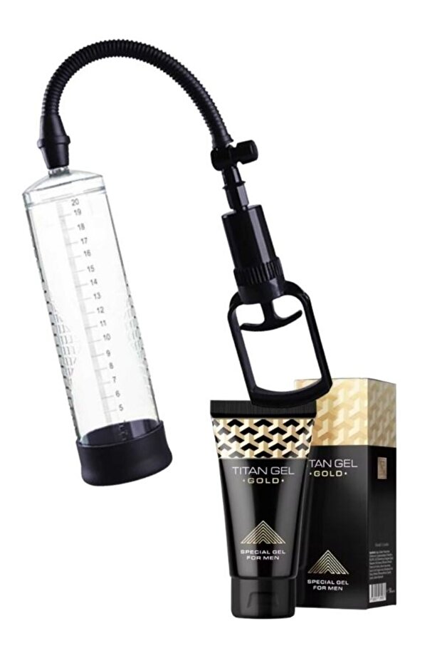 POWER AŞKIN DEPOSU GAUGE PUMP TTAN JEL PENİS POMPASI VAKUMPOMPA +TTAN PENİS BAKIM KREMİ İLE İKİLİ SET