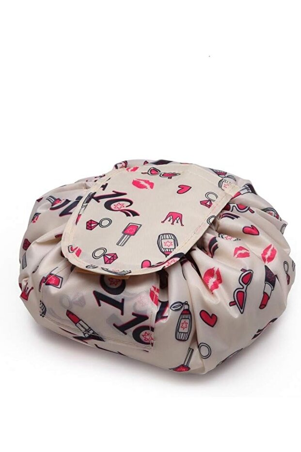 Drawstring Makeup Bag Portable Travel Cosmetic Pouch Toiletry Organizer Waterproof Single Pcs BAG001
