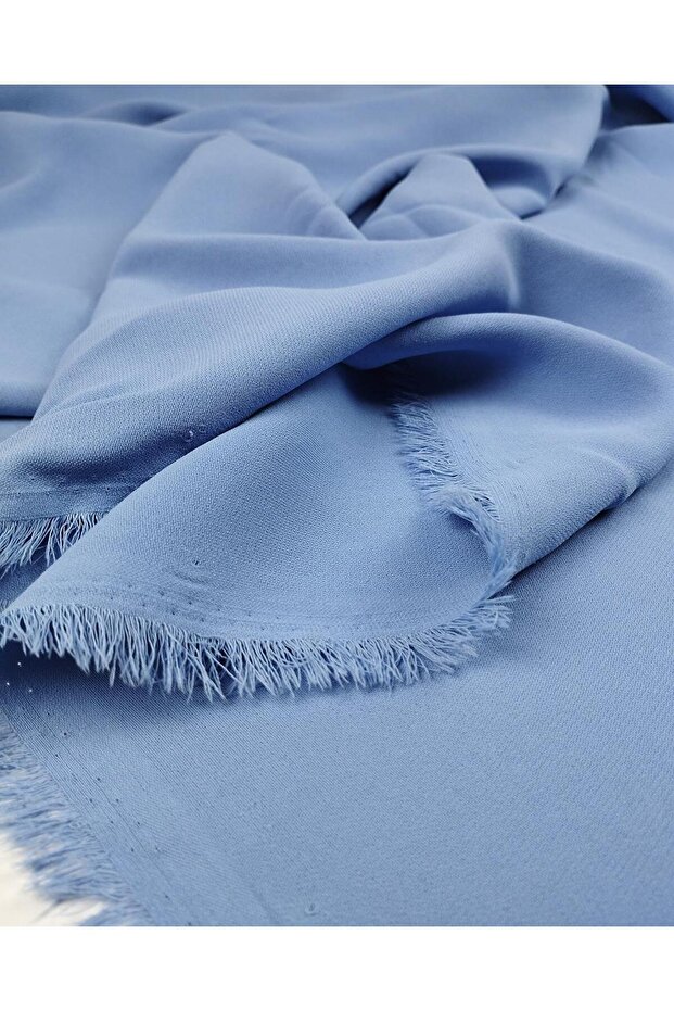 Crepe Fabric in Blue Color (Width 140 cm X Length 270 cm)