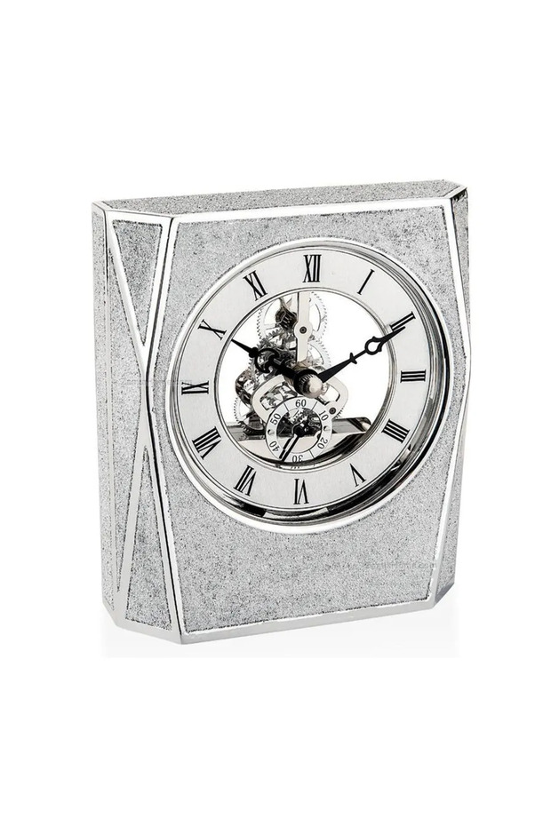 Rectangular Clock 12x14H Silver - 1