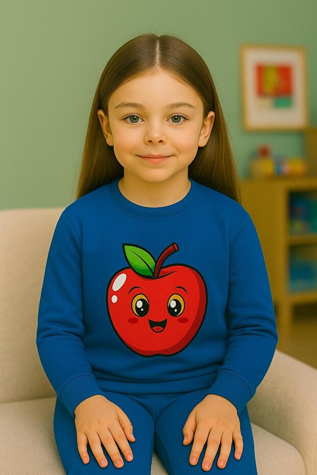 Children's Cotton Elma Printed Sweatshirt Set 3- 4 -5 -6 -7 -8 -9 -10 -11- 12 Years
