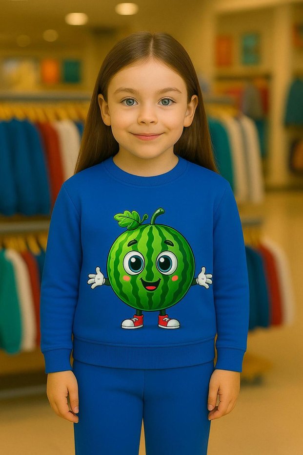 Children's Cotton Watermelon Printed Sweatshirt Set 3- 4 -5 -6 -7 -8 -9 -10 -11- 12 Years
