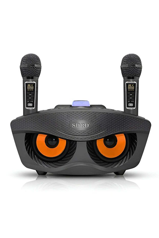 SD-306 Wireless Bluetooth Speaker with 2 Mics (Rechargeable Portable Karaoke Speaker)
