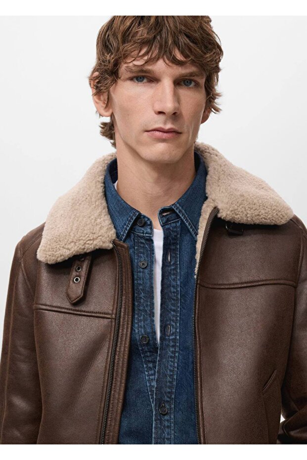 Çift taraflı kürklü mont - 6