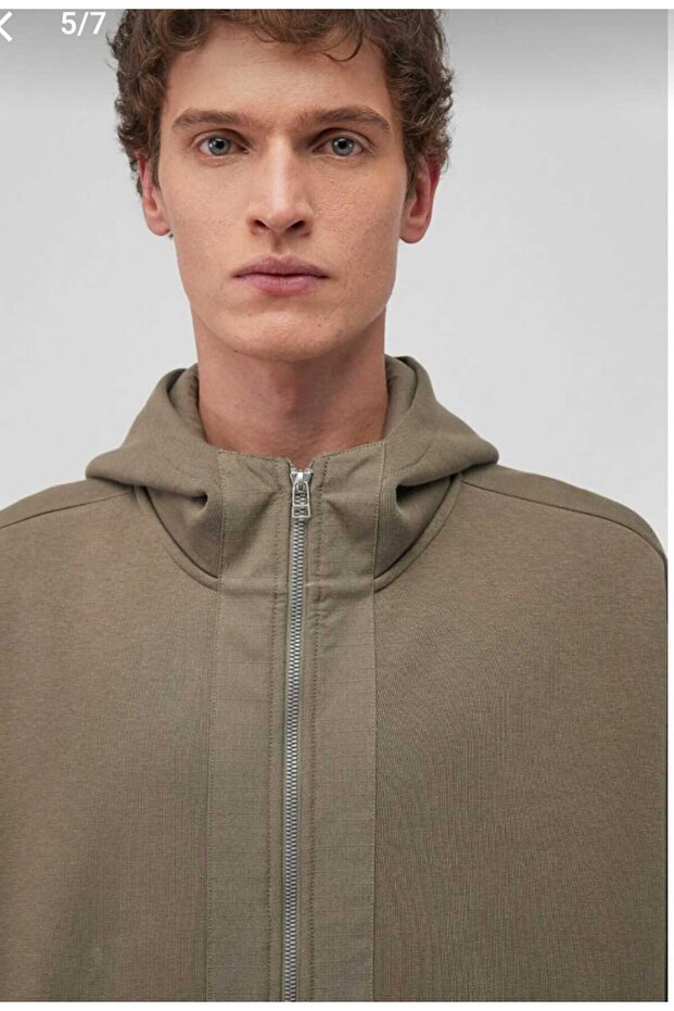 yeşil kapşomlu Sweatshirt - 4