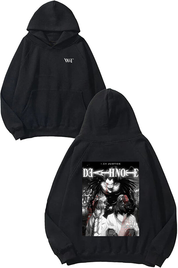 Death Note Poster2 Design Back Printed Black Hooded Sweatshirt
