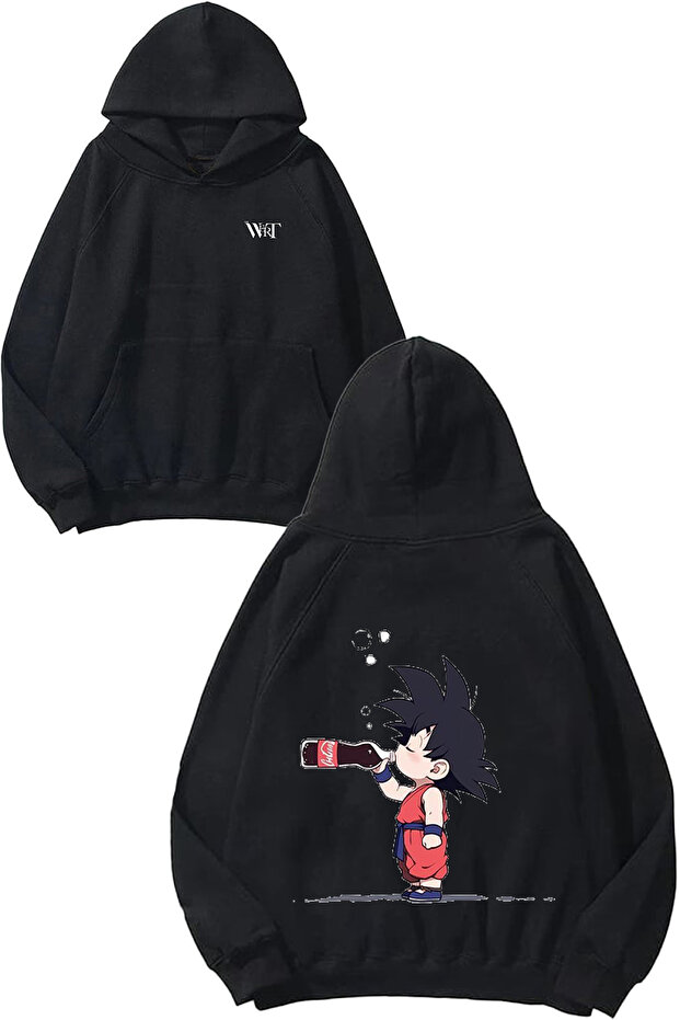 Goku Dragon Ball Z Design Backpack Printed Black Hooded Sweatshirt