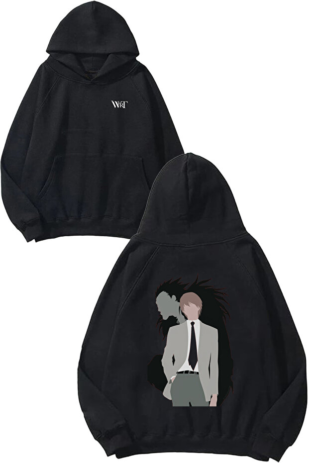 Death Note Ryuk Kira2 Design Back Printed Black Hooded Sweatshirt