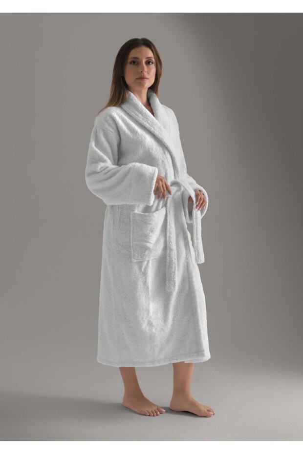 Bukle Bathrobe, Shawl Bathrobe, 100% Cotton Bathrobe
