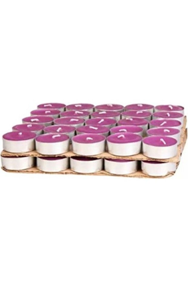 50-Piece Scented Shokeless Tea Light Candle Purple