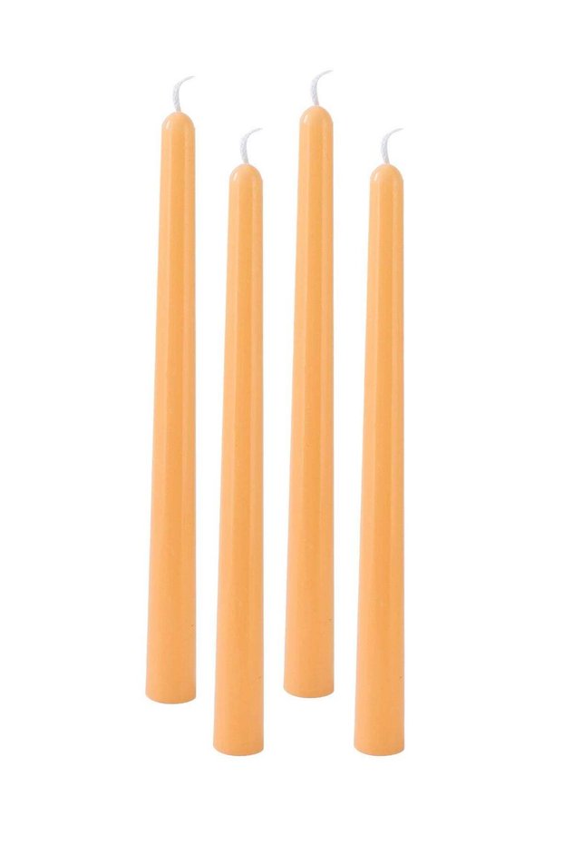 10 Inch Light orange Taper Candles, 4 Packs Unscented Candlesticks for Dinner, Wedding, Valentine’s