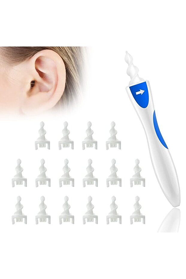 EarwaxSpiral Swab Catcher with 16 Replacement Heads