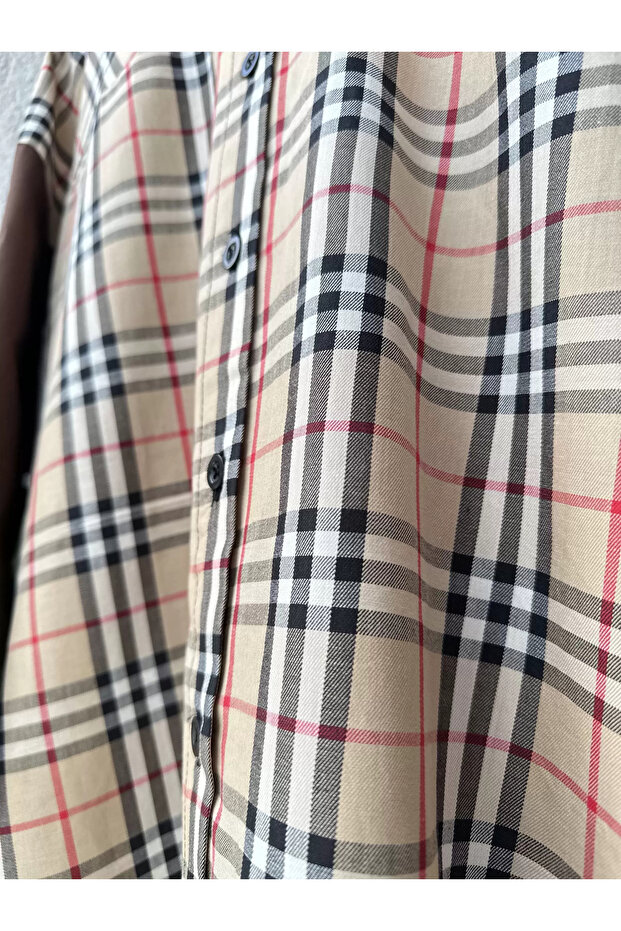 Desenli Oversize Gömlek - 7