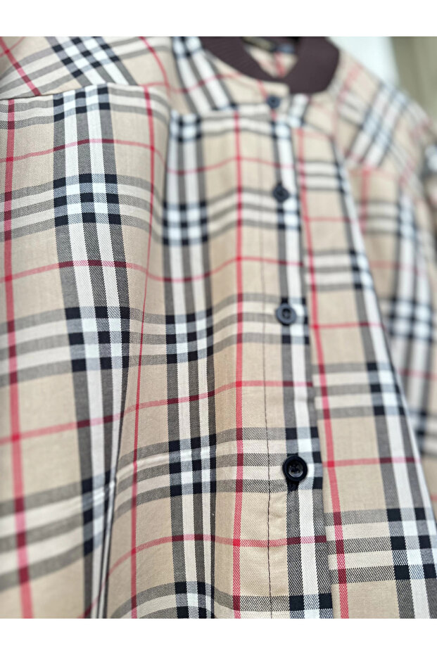 Desenli Oversize Gömlek - 6