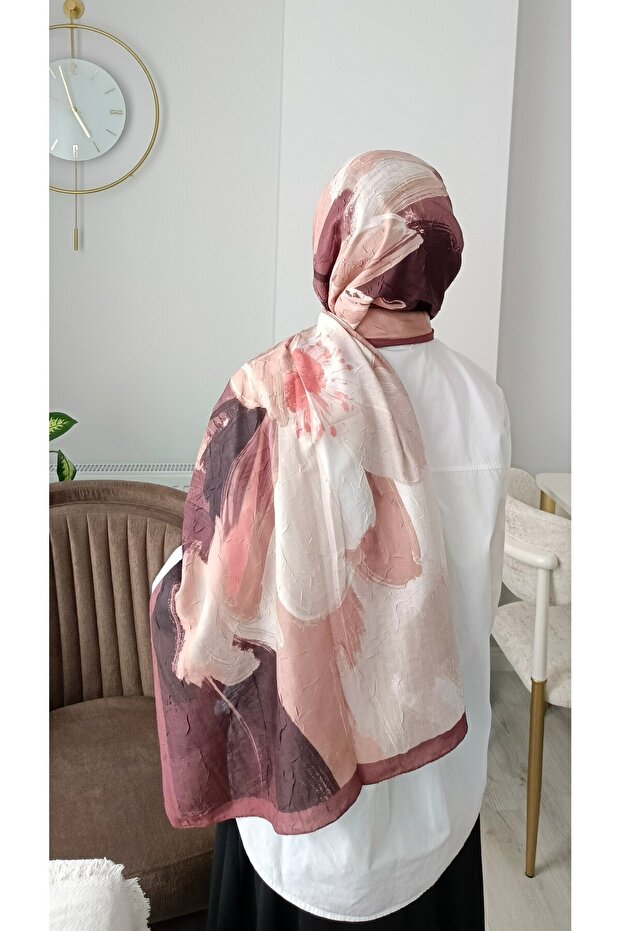 Desenli Bambu Kraş Şal (Soft Renkler) - 2