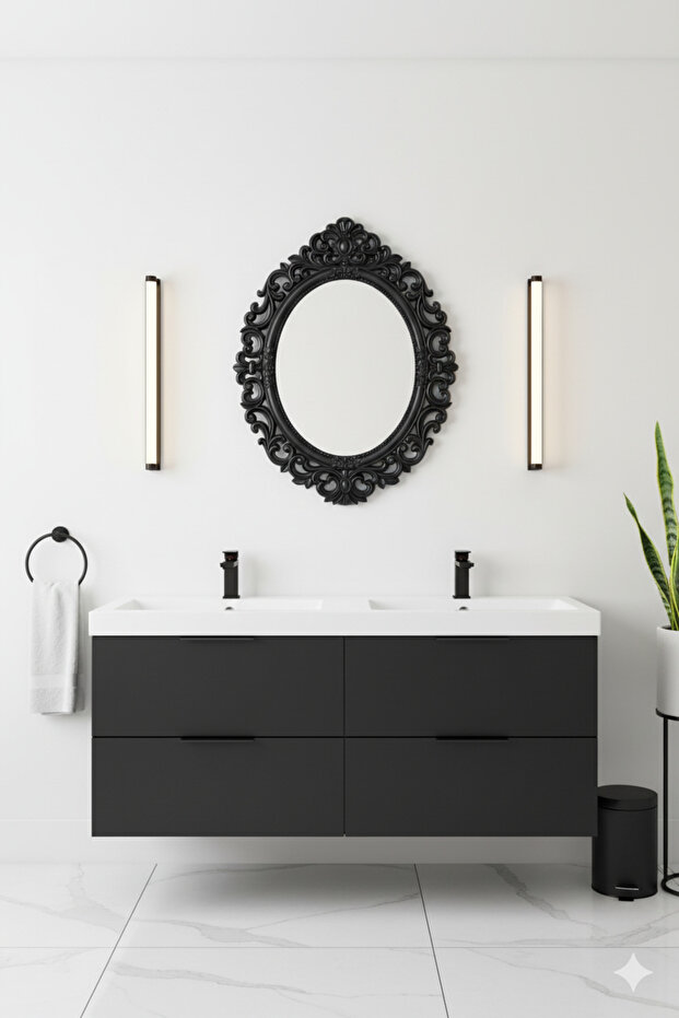 Elegant mirror set with a luxurious frame, adding a touch of sophistication to any space. 72 x 57 cm - 4